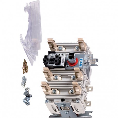 QSA100N1-00/3 - QSA100N1-00/3 1318546 Y8-1318546 EATON ELECTRIC Switch-disconnector-fuse, 3 pole, 100 A, rear mounting, NH00