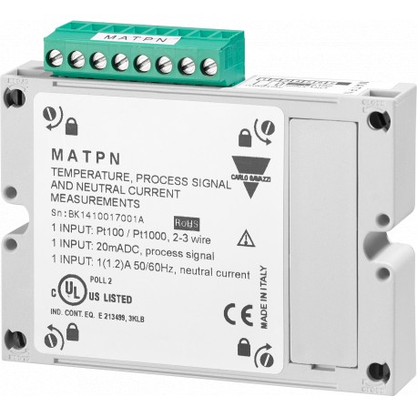 MATPN - MATPN CARLO GAVAZZI Module serv. analog As intensity neutral+measures temperature+process signal SLOTB to WM..