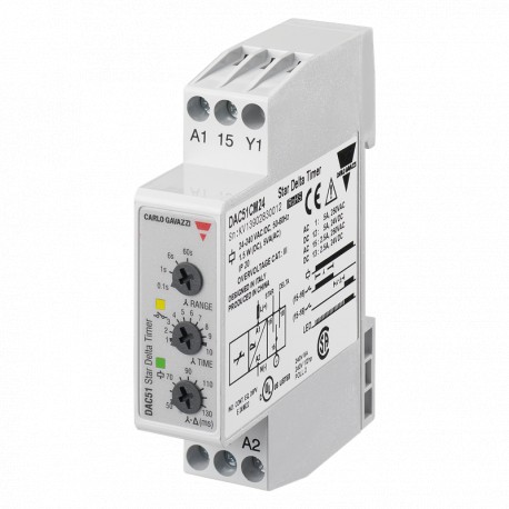 DAC51CM24 - DAC51CM24 CARLO GAVAZZI Selected parameters FUNCTION Star-Delta OUTPUT SIGNAL 1 relay Others INPUT RANGE 0,1..