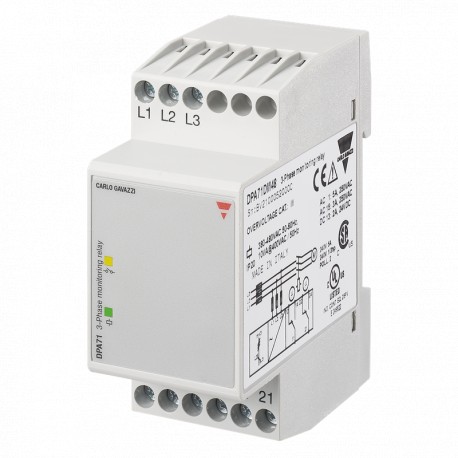 DPA71DM23 - DPA71DM23 CARLO GAVAZZI Selected parameters OUTPUT SIGNAL 2 relays SETPOINTS 1, fixed MONITORED VARIABLE 3-p..