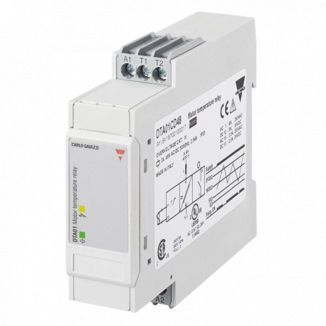 DTA01C115 - DTA01C115 CARLO GAVAZZI Selected parameters OUTPUT SIGNAL 1 relay SETPOINTS 1, fixed MONITORED VARIABLE Temp..