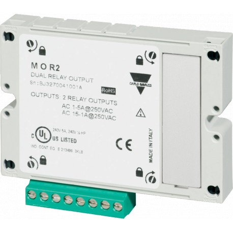 MOR2 - MOR2 CARLO GAVAZZI Digital output module, two relay outputs (SPDT) SLOTA for WM20, WM30 and WM40
