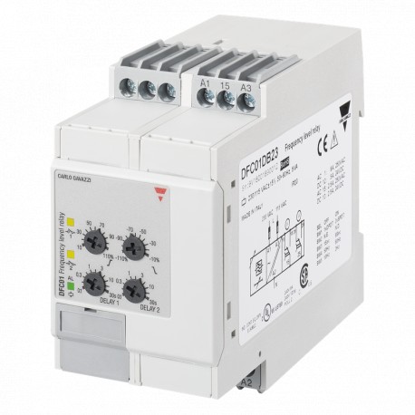 DFC01DB48 - DFC01DB48 CARLO GAVAZZI Selected parameters OUTPUT SIGNAL 2 relays SETPOINTS 2, adjustable MONITORED VARIABL..
