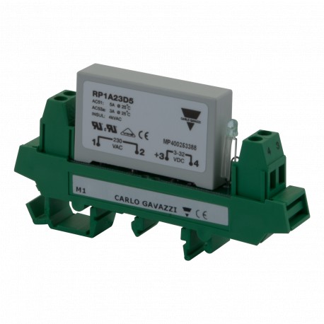 RP1A23D3M1 - RP1A23D3M1 CARLO GAVAZZI Selected parameters SYSTEM DIN-rail Mount CURRENT RATING CATEGORY 10 AAC or less RA..