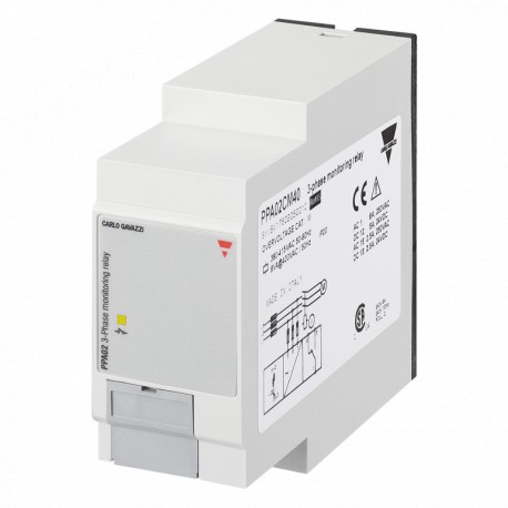 PPA02CM23 - PPA02CM23 CARLO GAVAZZI Selected parameters OUTPUT SIGNAL 1 relay SETPOINTS 1, fixed MONITORED VARIABLE 3-ph..