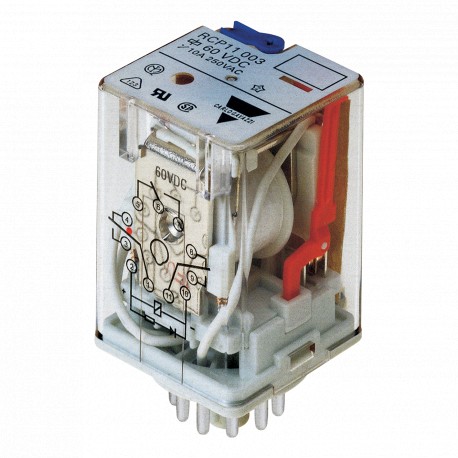 RCP1100348VDC - RCP1100348VDC CARLO GAVAZZI Relay industrial plug-in RCP to base undecal 3 contacts, Amperage 10 A, Voltage ..
