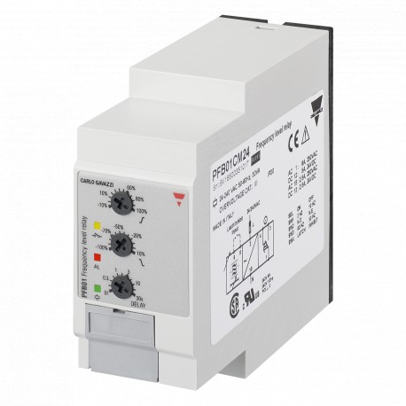 PFB01CM24 - PFB01CM24 CARLO GAVAZZI Selected parameters OUTPUT SIGNAL 1 relay SETPOINTS 2, adjustable MONITORED VARIABLE..