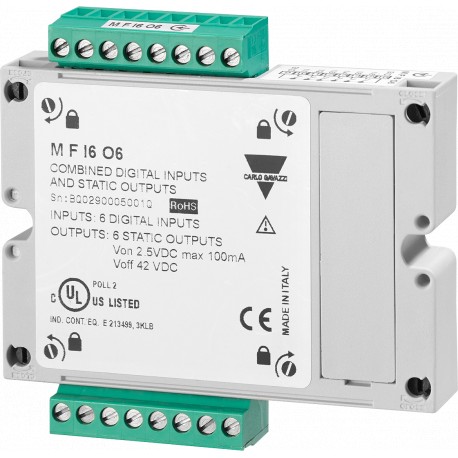 MFI6O6 - MFI6O6 CARLO GAVAZZI Module of And/S digital, Combines Ent. digital and Salt. static (AC/DC Opto-Mos) SLOTA ..