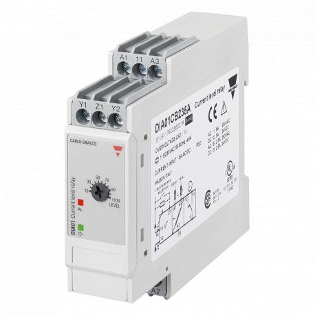 DIA01CB235A - DIA01CB235A CARLO GAVAZZI Selected parameters OUTPUT SIGNAL 1 relay SETPOINTS 1, adjustable MONITORED VARIAB..