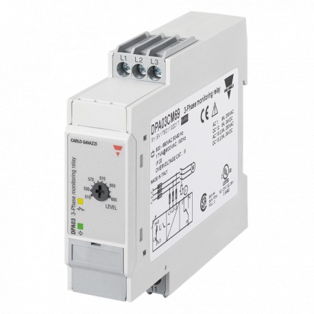 DPA03CM48 - DPA03CM48 CARLO GAVAZZI Selected parameters OUTPUT SIGNAL 1 relay SETPOINTS 1, adjustable MONITORED VARIABLE..