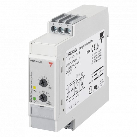 DBA02CM24 - DBA02CM24 CARLO GAVAZZI Selected parameters FUNCTION Delay on release OUTPUT SIGNAL 1 relay Others INPUT RAN..
