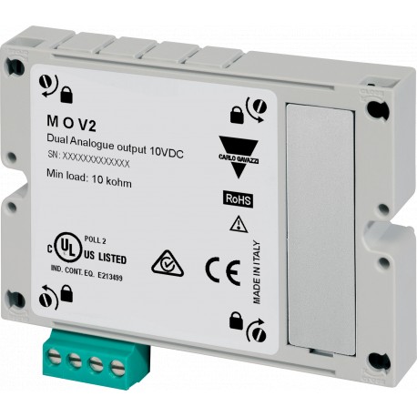 MOV2 - MOV2 CARLO GAVAZZI Module two analog outputs (+10 VDC) SLOTB to WM30 and SLOTA and/or SLOTB to WM40