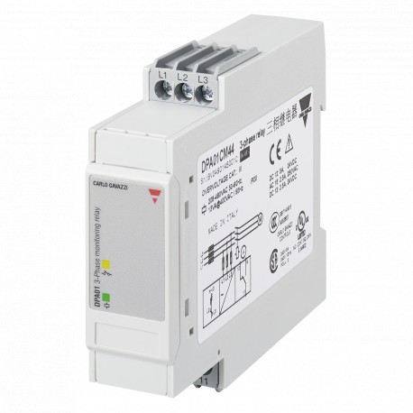 DPA01CM44 - DPA01CM44 CARLO GAVAZZI Selected parameters OUTPUT SIGNAL 1 relay SETPOINTS 1, fixed MONITORED VARIABLE 3-ph..
