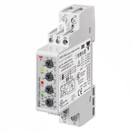 DPB51CM44T - DPB51CM44T CARLO GAVAZZI Control relay phase control of max and min. voltage, sequence and phase loss adjust..