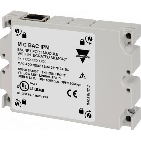 MCBACIPM - MCBACIPM CARLO GAVAZZI Communication module, BACnet on module IP port with built-in memory, to WM40