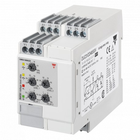 DUC01DB23500V - DUC01DB23500V CARLO GAVAZZI Selected parameters OUTPUT SIGNAL 1 relay SETPOINTS 2, adjustable MONITORED VARI..