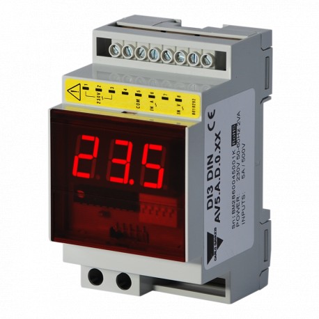 DI3DINAV5AD0XX - DI3DINAV5AD0XX CARLO GAVAZZI Selected parameters FUNCTION Digital indicators MOUNTING DIN Rail POWER SUPPLY ..