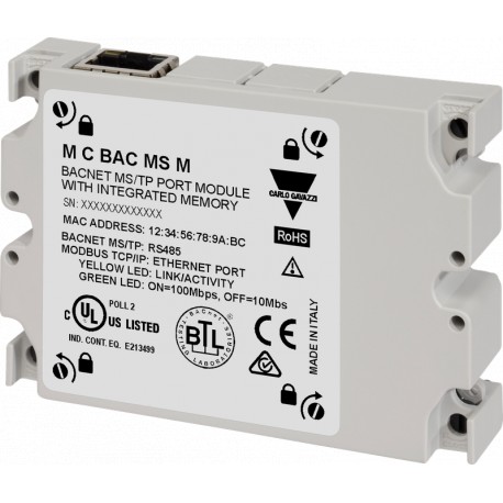 MCBACMSM - MCBACMSM CARLO GAVAZZI Communication module, port BACnet-MS/TP, with built-in memory, to WM40