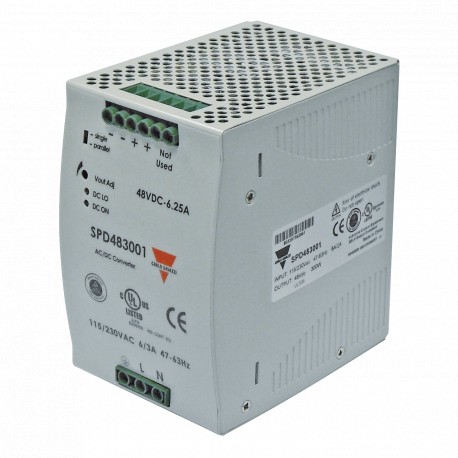 SPD243001 - SPD243001 CARLO GAVAZZI Selected parameters MODEL Din Rail AC INPUT VOLTAGE 90 264V OUTPUT POWER 300W PARALL..