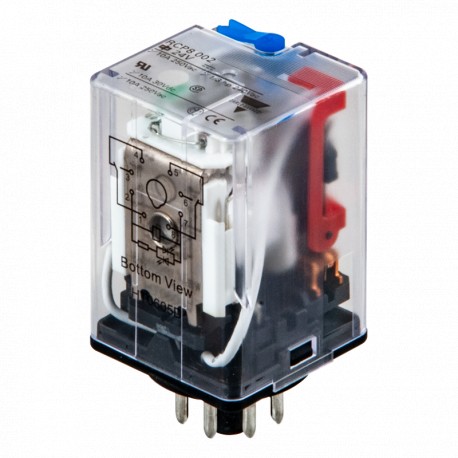 RCP800224VDC - RCP800224VDC CARLO GAVAZZI Relay industrial plug-in RCP to base octal 2 contacts, Amperage 10 A, Voltage coi..