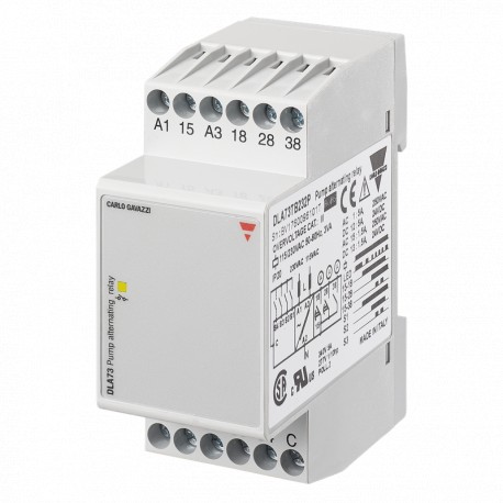 DLA73TB482P - DLA73TB482P CARLO GAVAZZI Selected parameters OUTPUT SIGNAL 3 relays MONITORED VARIABLE Pump alternating Oth..