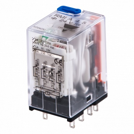 RMIA45110VDC - RMIA45110VDC CARLO GAVAZZI Relay industrial plug miniature 4-pin, Amperage 5 A, coil Voltage 110 VDC