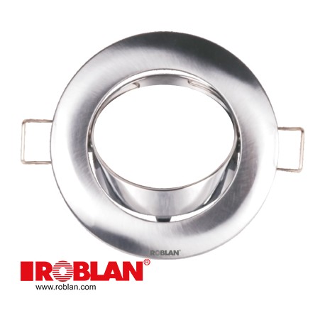 RDFSN - RDFSN ROBLAN Round Swivel for lamps Dichroics Satined Nickel W/GU10.
