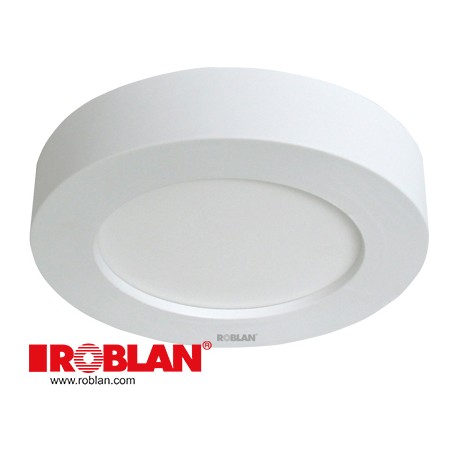 MOONR2558BC - MOONR2558BC ROBLAN LED Panel MOON SURFACE Circle 18W 100-277V 1300Lm 3000K 227 x 35mm (Spotligh Fixtures Whi..