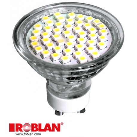LEDSMD48WW - LEDSMD48WW ROBLAN LED SMD Dichroic GU10 2,5W Warm 48 3528SMD 220V 220Lm