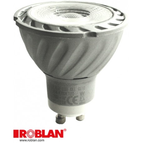 LEDCOB1X53000 - LEDCOB1X53000 ROBLAN LED Dichroic GU10 1X5 COB 5W Warm 3000K 346Lm 230V