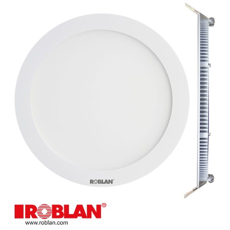LEDPANEL18C - LEDPANEL18C ROBLAN LED Downlight 18W 100-240V 1250Lm 3000K 225 x 22mm (Spotligh Fixtures White)