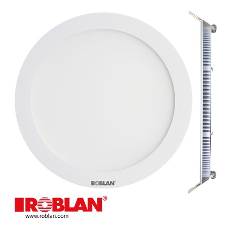 LEDPANEL18B - LEDPANEL18B ROBLAN LED Downlight 18W 100-240V 1350Lm 6500K 225 x 22mm (Spotligh Fixtures White)