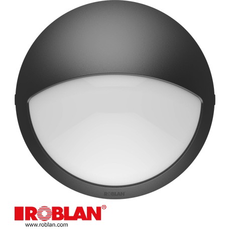 LEDFPLHR8WF - LEDFPLHR8WF ROBLAN Wall Fixture LED ROUND HALF 8W 4100K 700lm 100-240V