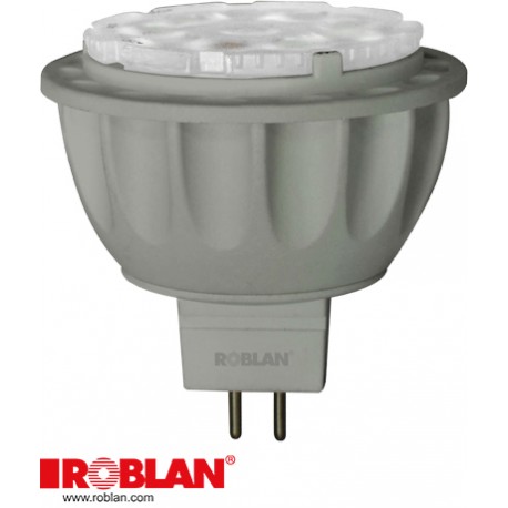 LEDMAMR6C - LEDMAMR6C ROBLAN LED Dichroic MR16 6W Warm 3000K 300lm DC12V 25º-40º-55º Multi Angle