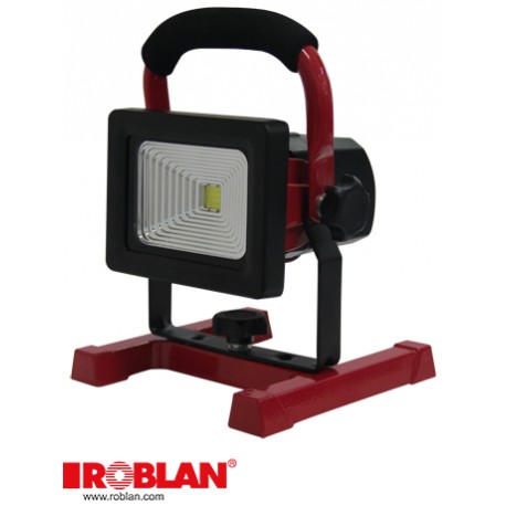 LEDMHL10BATSOS - LEDMHL10BATSOS ROBLAN Floodlightses LED 10W Rechargeable 6500K 700lm DC 12V 1,5A 4400maH IP65 SOS