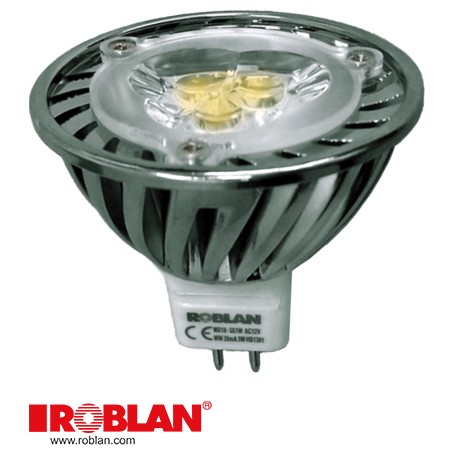 LEDMR163X1F - LEDMR163X1F ROBLAN LED Dichroic MR16 3X1W Cold 4100K 12V