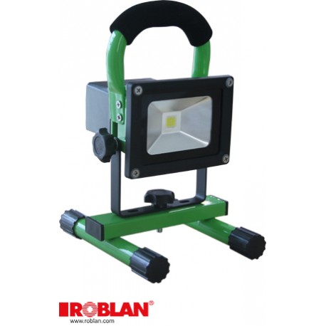 LEDMHL10BAT - LEDMHL10BAT ROBLAN Floodlightses LED 10W Rechargeable 6500K 700lm DC 8,4V 1,2A IP65