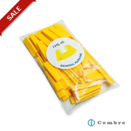 20314 - 20314 4396205 CEMBRE PUSH-ON FLAT RING CABLE MARKERS FMS-40 (YE)