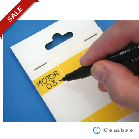 184115 - 184115 4346214 CEMBRE WRAPAROUND CABLE MARKERS KM 07525 (75X25 YE)