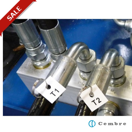 48204 - 48204 4800429 CEMBRE DRILLED TAG MG-DOG (25X50 WH)