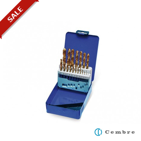 SB19-TIN - SB19-TIN 3065353 CEMBRE SET SB19-TIN SPIRAL BITS