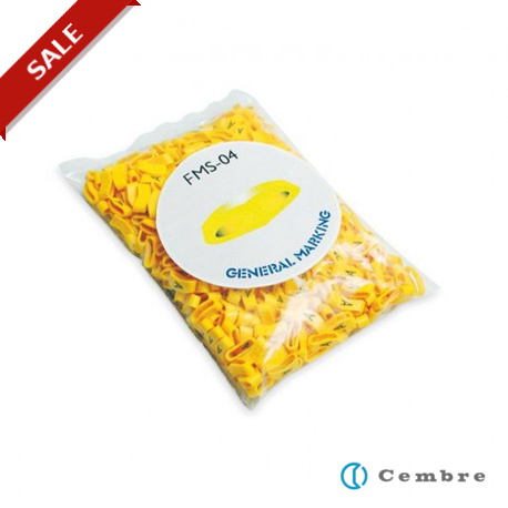 32274-Y - 32274-Y 4396328 CEMBRE PUSH-ON FLAT RING CABLE MARKERS FMS-04 (YE)