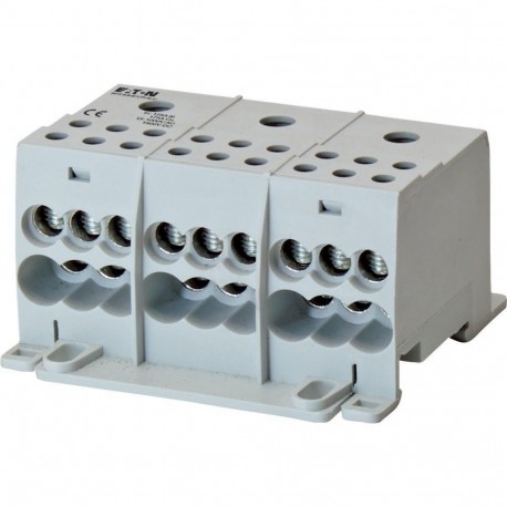 BPZ-KB-6/175-ALU - BPZ-KB-6/175-ALU 102708 Y7-102708 EATON ELECTRIC Terminal block 3 poles, 175A, 1 input-, 6 output terminals,..