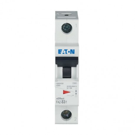 FAZ-S3/1 - FAZ-S3/1 278608 Y7-278608 EATON ELECTRIC Miniature circuit breaker (MCB), 3A, 1p, S-Char, AC