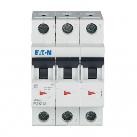 FAZ-K16/3 - FAZ-K16/3 278911 Y7-278911 EATON ELECTRIC Miniature circuit breaker (MCB), 16A, 3p, K-Char, AC