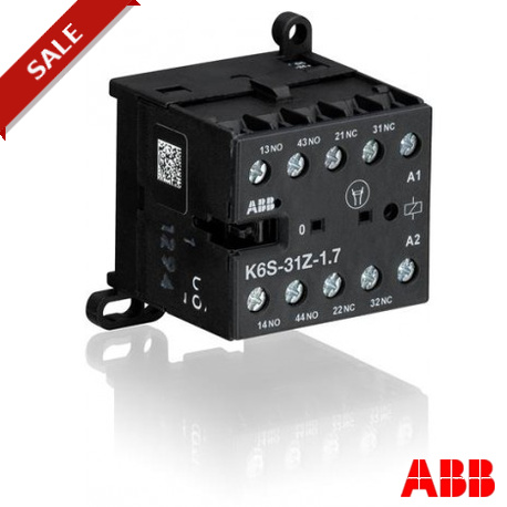 GJH1213001R7312 - K6S-31-Z-2,8 GJH1213001R7312 ABB K6S-31Z-2.8-72 Mini Contactor Relay 17-32VDC, 2.8W