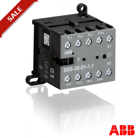 GJL1213001R7011 - B6S-30-01-1,7 GJL1213001R7011 ABB B6S-30-01-1.7-71 Mini Contactor 24VDC, 1.7W