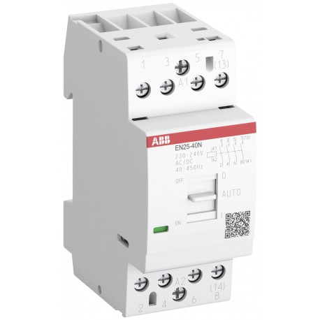1SAE232111R0140 - 1SAE232111R0140 ABB EN25-40N-01 Installation Contactor (NO) 25 A 4 NO 0 NC 24 V Control Circuit 400 Hz