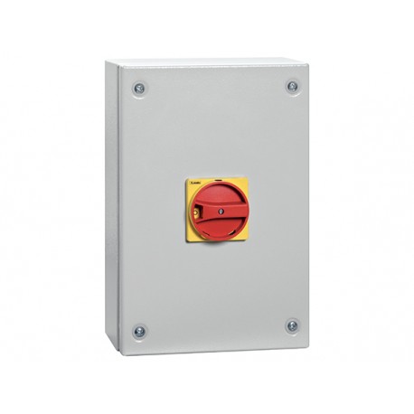 GAZM160 - GAZM160 LOVATO 3P SWITCH 160A GA-MET ENCL-R/Y HANDLE