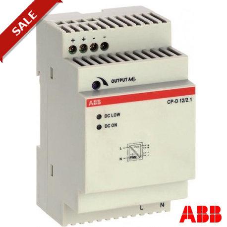 1SVR427043R1200 - CP-D 12/2.1 1SVR427043R1200 ABB CP-D 12/2.1 Power supply In: 100-240VAC Out: 12VDC/2.1A